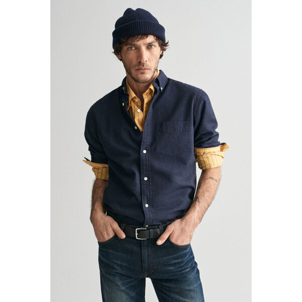 KOŠEĽA GANT REG FLANNEL MELANGE SHIRT MARINE 57412726