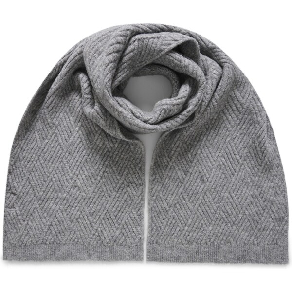 KAFFE CURVE Šál Gemma sivá melírovaná 57991215