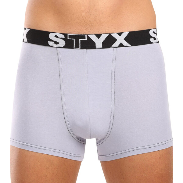 3PACK pánske boxerky Styx športová guma sivé (G10676767) 23110013