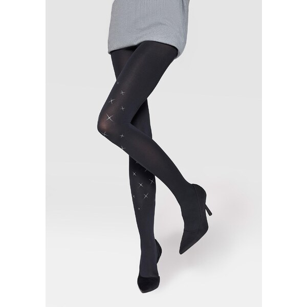 Čierne pančuchy s jedinečným hviezdnym vzorom EMMY D04 60 DEN Marilyn 58132768