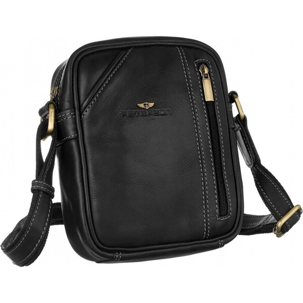 Peterson Pánska kožená crossbody taška čierna (KT228) 59793075