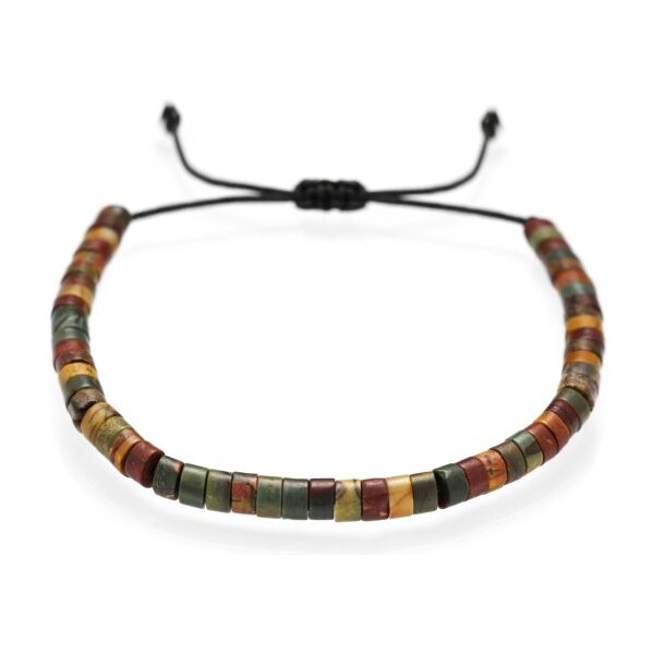 Picasso jaspis náramok Rondel - Pánský náramek M-XXL Trimakasi 58137243