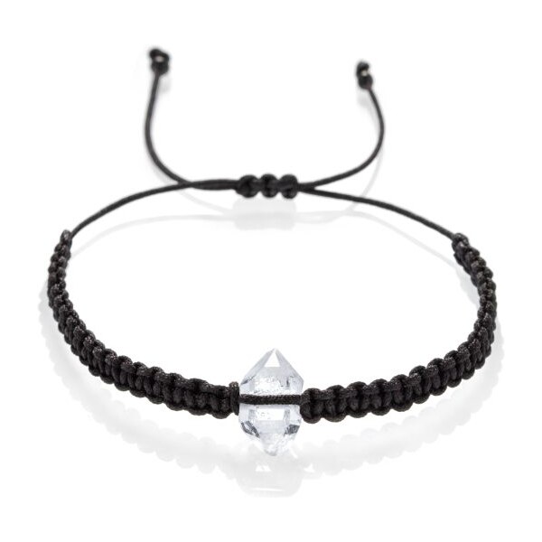 Pánsky macrame náramok s krištáľom Herkimer Trimakasi 58137244