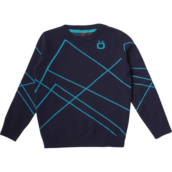 KOROSHI Sveter námornícka modrá / zelená 58139463