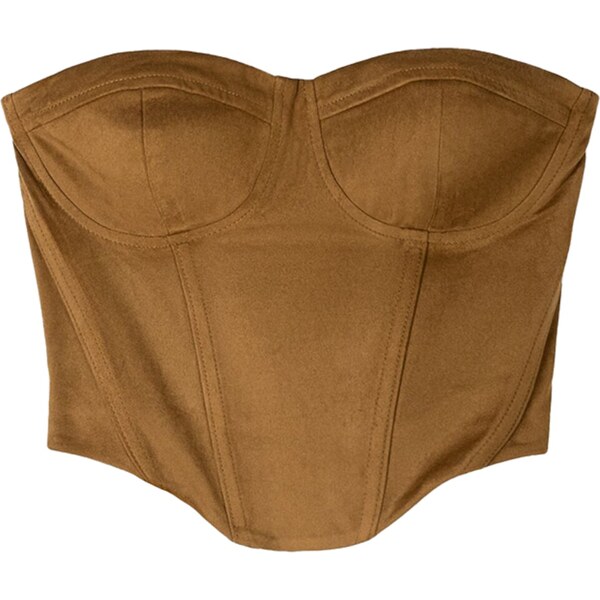 Bershka Top farba ťavej srsti 58425352