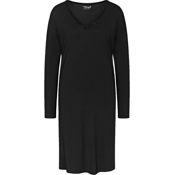 Dámska nočná košeľa Timeless Sensuality NDK LSL - BLACK - black 0004 - 61175732