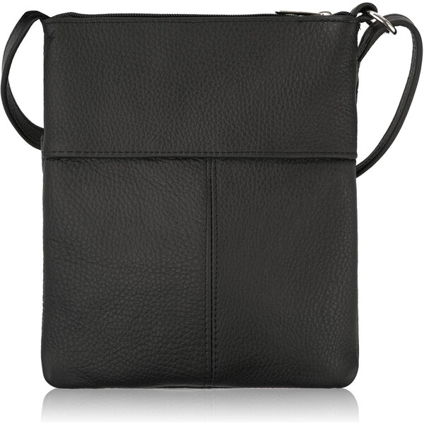 Abruzzo Dámska kožená crossbody kabelka ABR-49-BL | čierna ABR-49-BL 58145554