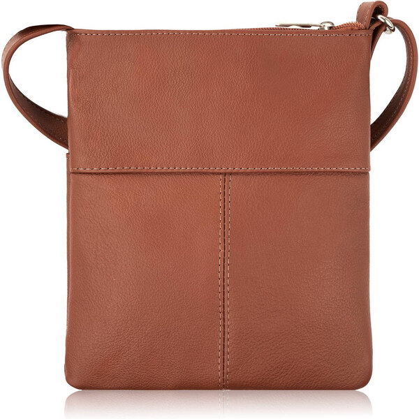 Abruzzo Dámska kožená crossbody kabelka ABR-49-CG | koňak ABR-49-CG 58145552