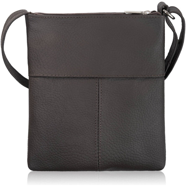 Abruzzo Dámska kožená crossbody kabelka ABR-49-BR | hnedá ABR-49-BR 58145553
