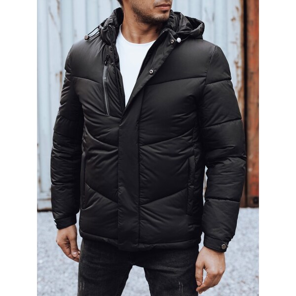 Dstreet Trendová prešívaná čierna pánska bunda 65637923