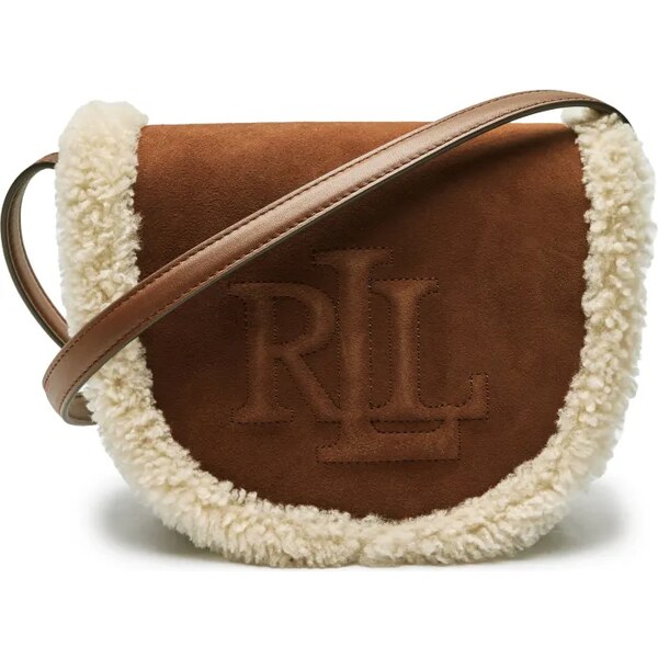 LAUREN RALPH LAUREN Kožená kabelka na rameno WITLEY Shearling 58167479