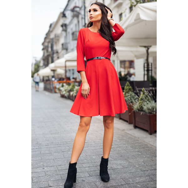 Glara Obľúbené kokteilové šaty s 3/4 rukávmi 39156410