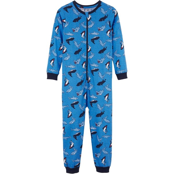 bonprix Pyžamový overal, z čistej bio bavlny, farba modrá 44789923