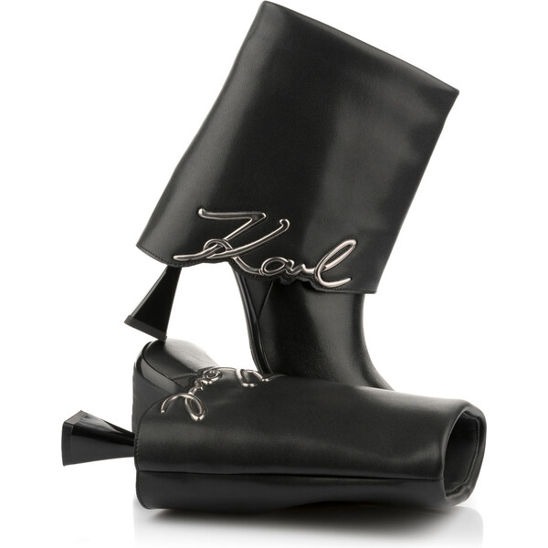 ČLENKOVÁ OBUV KARL LAGERFELD DEBUT II FOLD DOWN MIDI BOOT 58170503