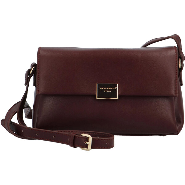 David Jones Dámska crossbody kabelka 7182-1 Bordeaux 66578444
