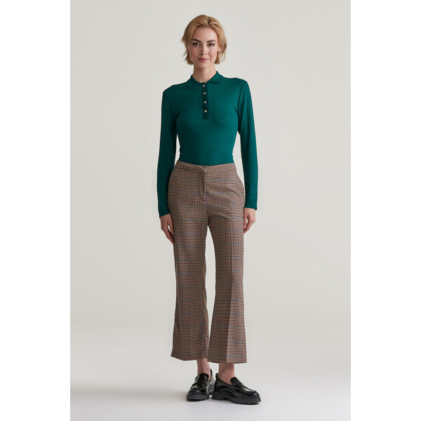 NOHAVICE GANT CROPPED SLACKS DARK KHAKI 58170967