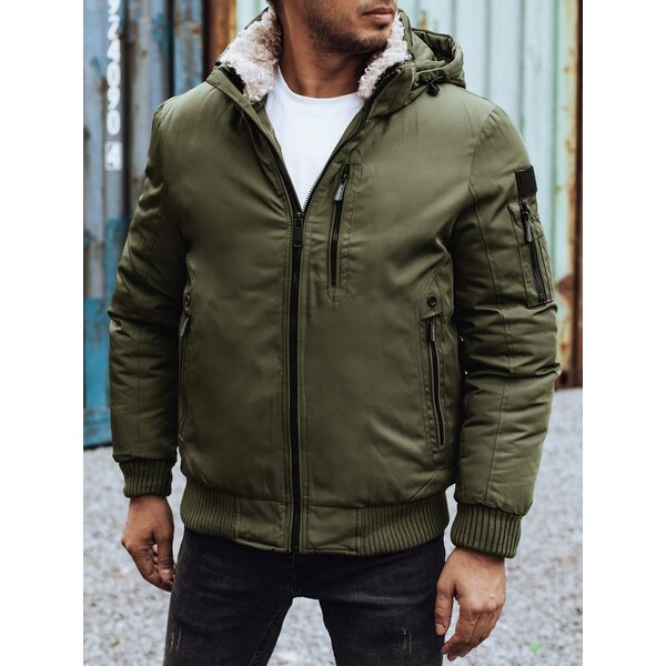 Dstreet Moderná zelená zimná bomber bunda 65637925