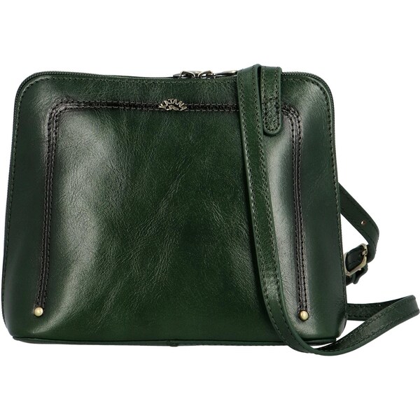 Dámska kožená crossbody kabelka tmavozelená - Katana Elenka zelená 58278791