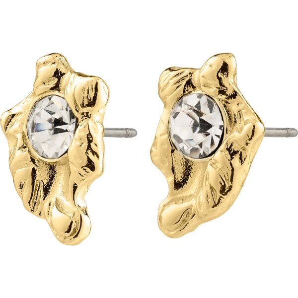 Pilgrim Náušnice Aias zlatá / priehľadná 58178809