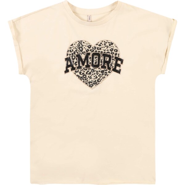 ONLY GIRLS Tričko béžová / čierna 58425726