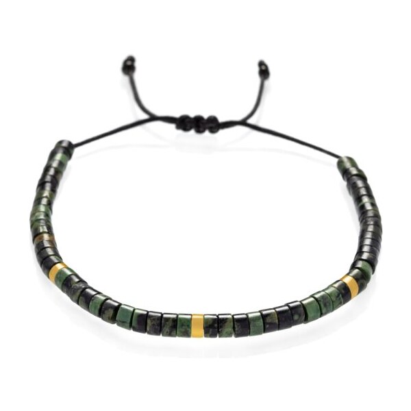 Kambaba jaspis náramok Rondel - Pánský náramek M-XXL Trimakasi 58137245