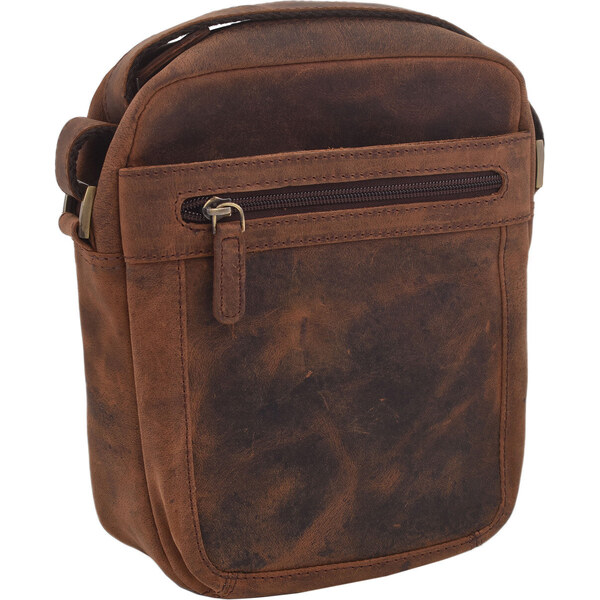 Mercucio Pánske kožené crossbody tmavohnedý hunter 250587 58181710