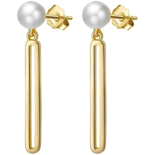 MAJYA Strieborné náušnice FLEUR pozlátené 11171 64582144