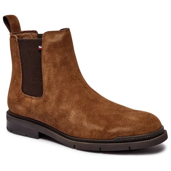 Tommy Hilfiger Jazdecké topánky CHELSEA | semiš 58220847