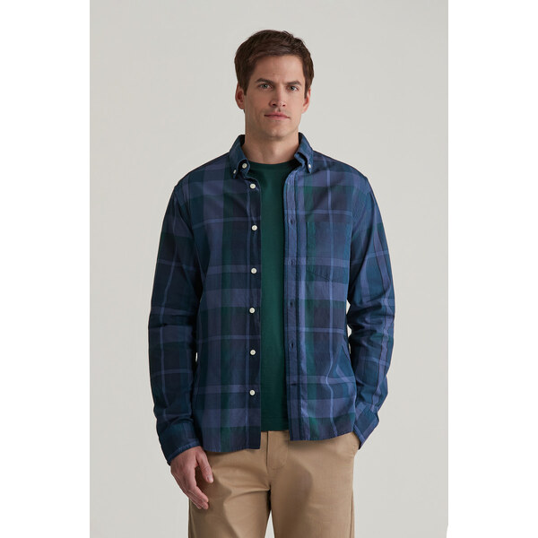 KOŠEĽA GANT REG GMNT DYED CHECK SHIRT DUSTY NAVY 58225150