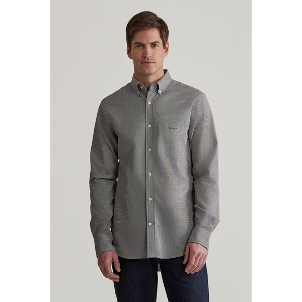 KOŠEĽA GANT REG HOUNDSTOOTH WOOL FLANNEL SHIRT WASHED OUT BLACK 58225155