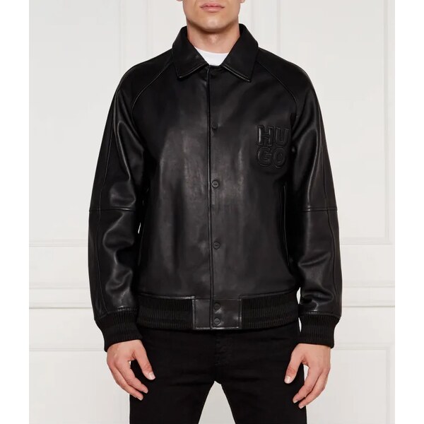 HUGO Kožená bunda bomberka Larston | Regular Fit 56903476