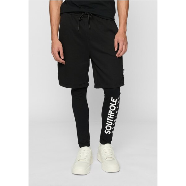 Southpole Mens fleece shorts with leggings black 58233099