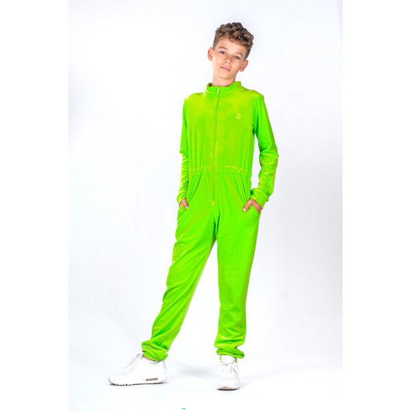 Dendy Chlapčenský overal plyšový dlhý Apple green Veľkosť: 128 63228783