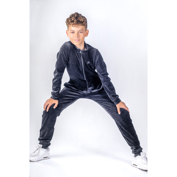 Dendy Chlapčenský overal plyšový dlhý Black Veľkosť: 128 63228785