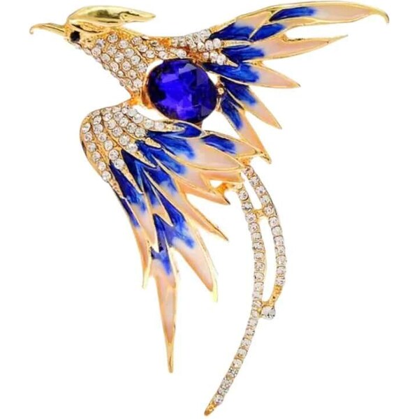 Glory Brošňa Bájny fénix modrý s krištáľmi 2133 58235847