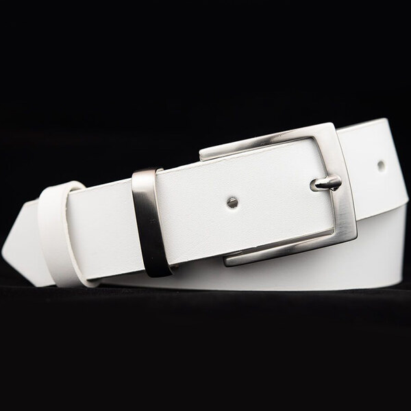 Dámsky kožený opasok biely (KDP96) 58253299