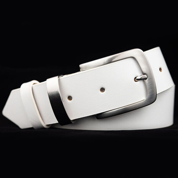 Dámsky kožený opasok biely (KDP87) 58253301