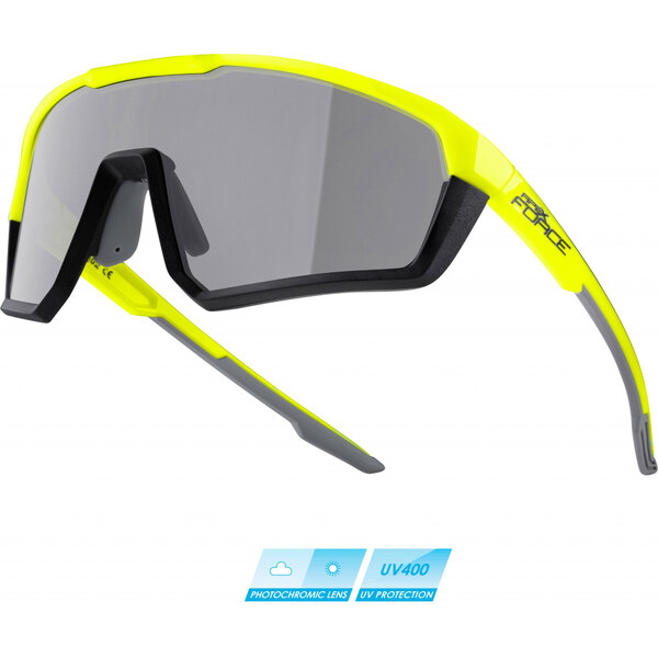 FORCE APEX okuliare, fluo-čierne, fotochromatické sklo 58254660