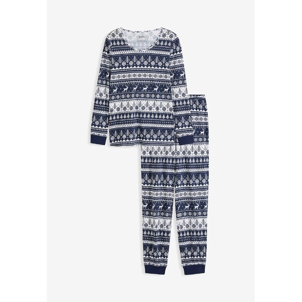 bonprix Pyžamo z čistej bio bavlny, farba modrá 58256125