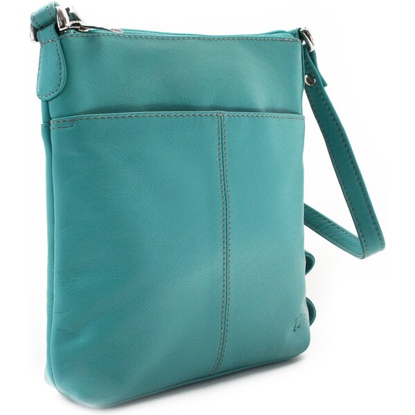 Arwel Tyrkysová kožená zipsová kabelka 212-3013-53 66065280