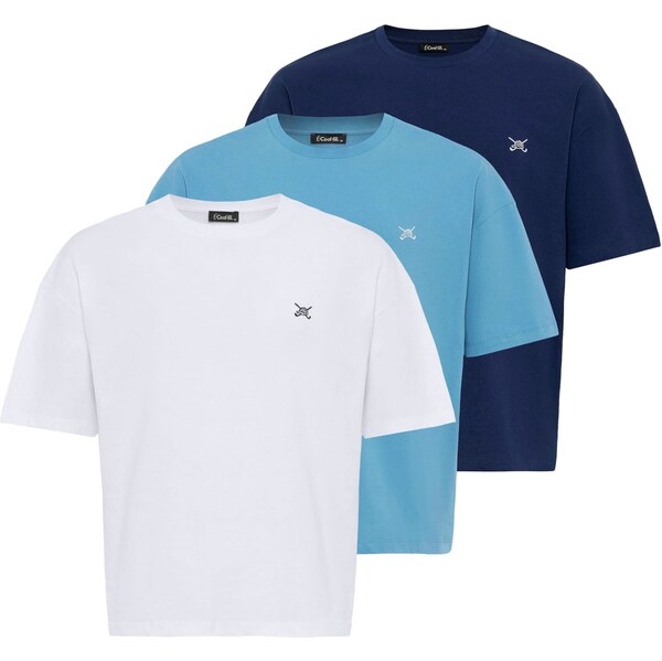 Cool Hill Tričko námornícka modrá / azúrová / biela 60440187