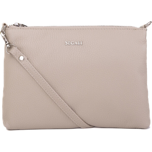 SEGALI Dámska kožená crossbody kabelka A6C blanco roto 66578714