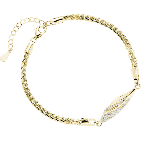 Olivie Strieborný náramok KRÍDLO GOLD 9077 58492177