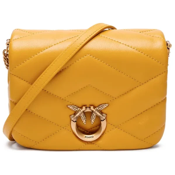 Pinko Kožená crossbody kabelka LOVE CLICK PUFF BABY 58274686