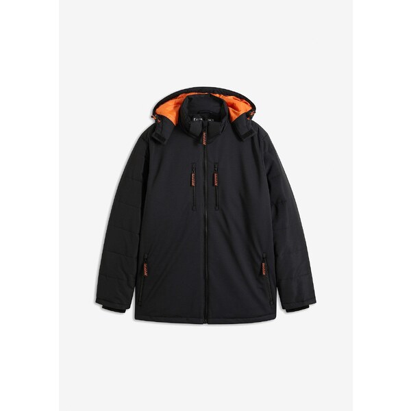 bonprix Funkčná nepremokavá bunda, vatovaná, farba čierna 58272155