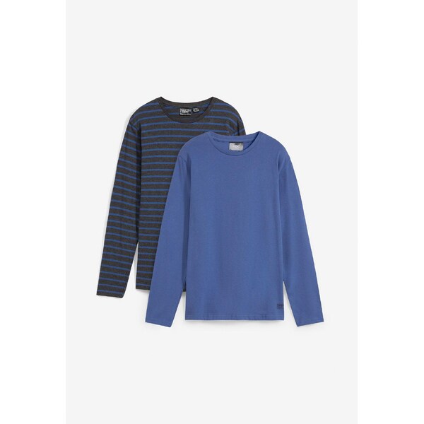 bonprix Tričko s dlhým rukávom s bio bavlnou (2 ks), farba šedá 58272215