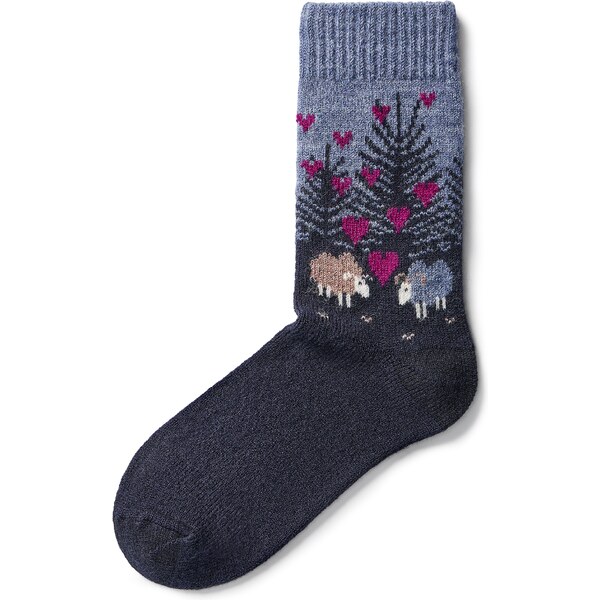 Vlnka Ponožky s ovčou vlnou Merino láska tmavomodrá 58396983