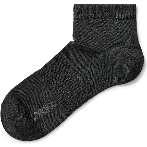 Vlnka Celoročné vlnené ponožky členkové Merino čierna 55325344