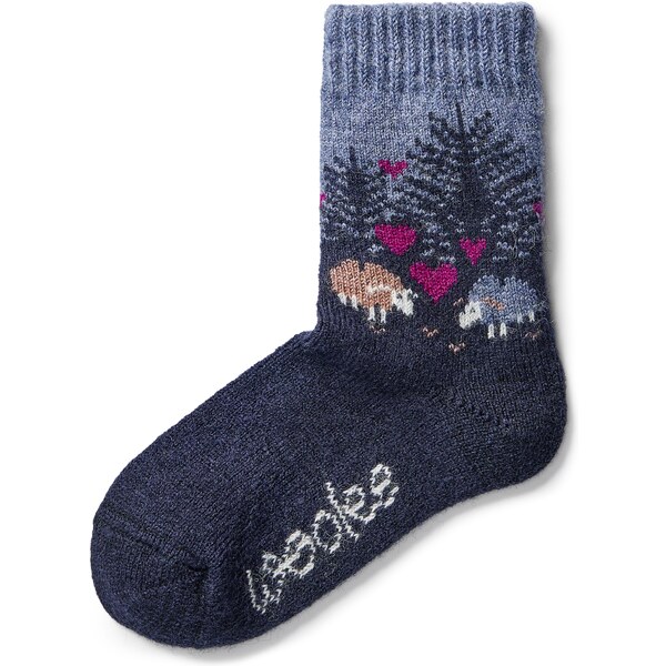 Vlnka Detské ponožky s ovčou vlnou Merino láska tmavomodrá veľkost 58396995