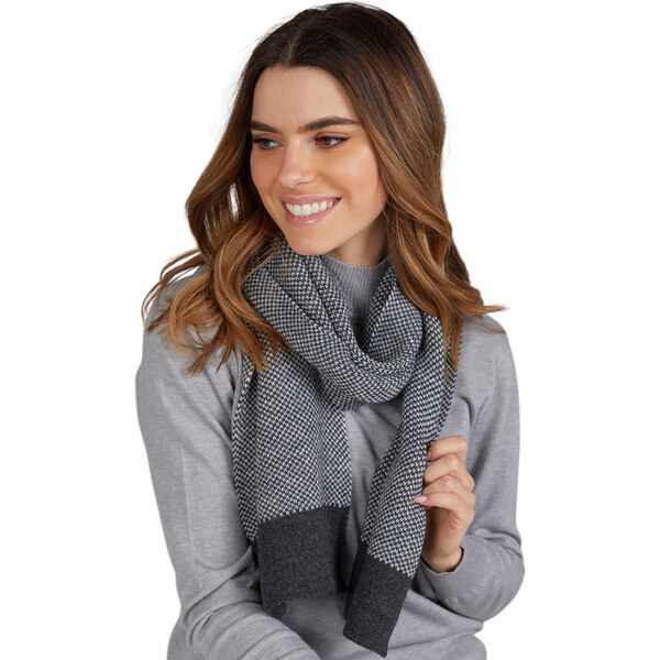 Kamea Grafitový elegantný dámsky šál na zimu Basilia, Farba grafitová 58294513